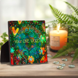 Placa Expositora Inespiritualidad personalizada moda, Bonito floral