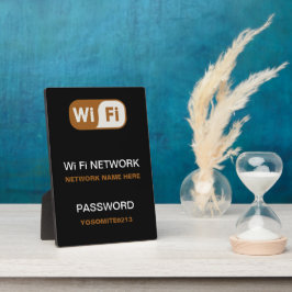 Placa Expositora Información de contraseña de red WiFi personalizad