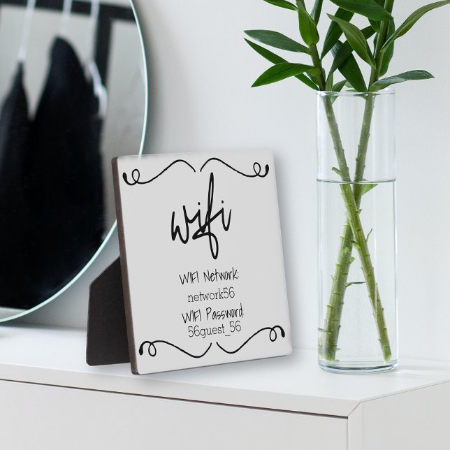 Placa Expositora información de contraseña WIFI del visitante invit (Subido por el creador)