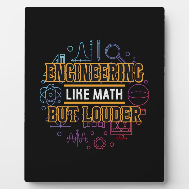 Placa Expositora Ingeniería como matemáticas (Frente)