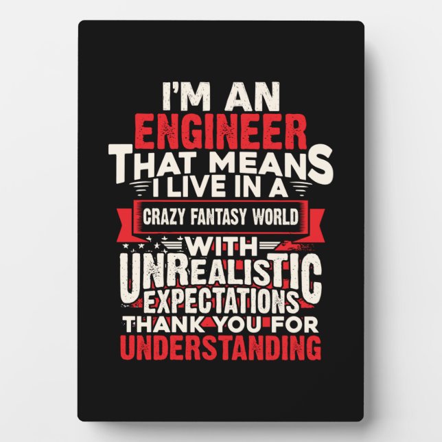 Placa Expositora Ingeniero Soy Ingeniero (Frente)