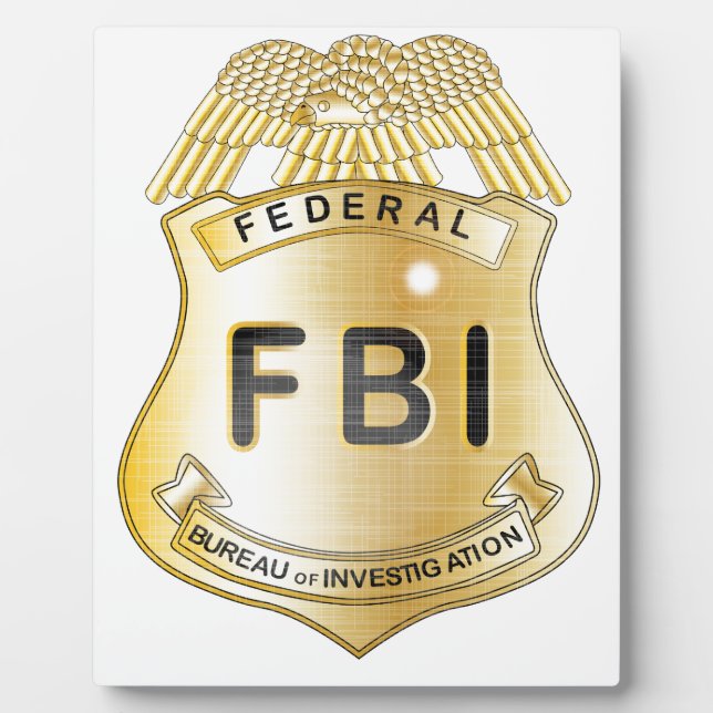 Placa Expositora Insignia del FBI (Frente)