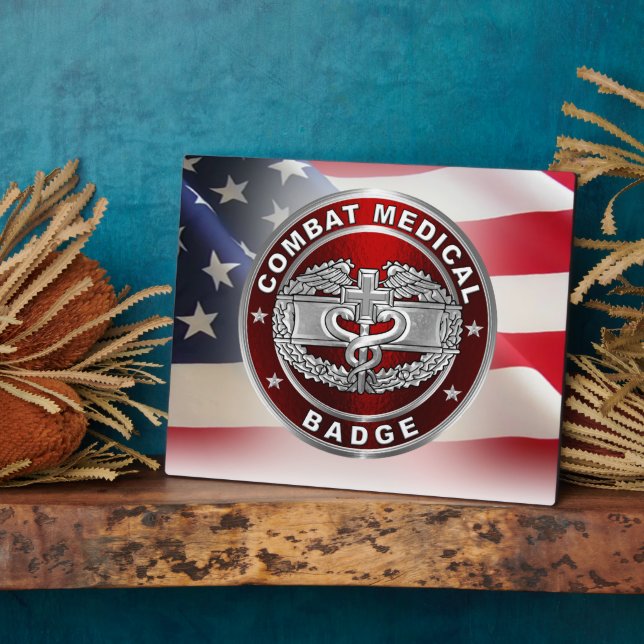 Placa Expositora Insignia médica de combate (Lado)