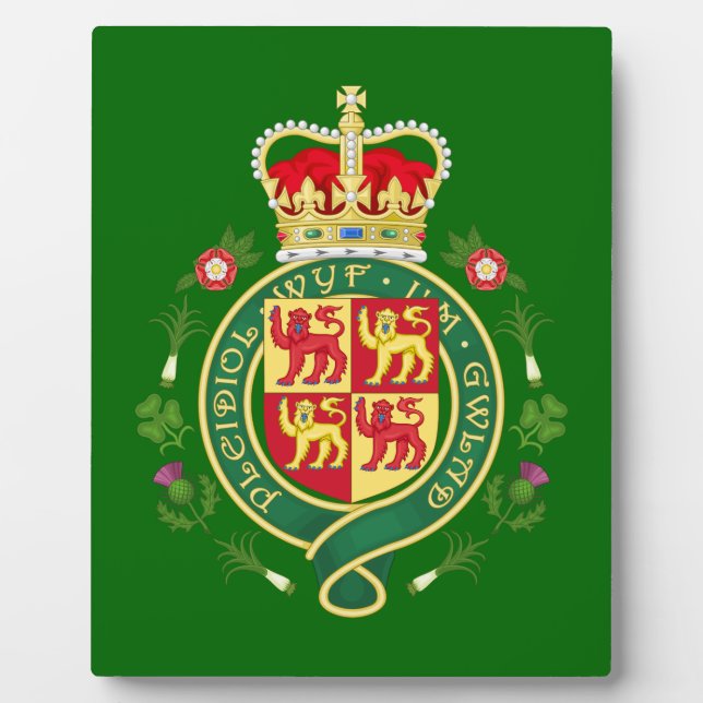 Placa Expositora Insignia real de Gales (Frente)