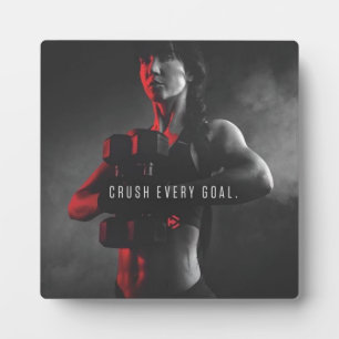 Placa Expositora Inspiración del entrenamiento de las mujeres: apla