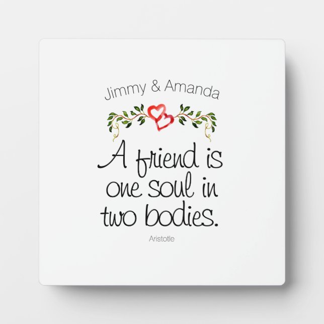 Placa Expositora Inspiración para el alma gemela de aniversario: co (Frente)