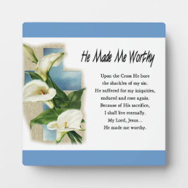 Placa Expositora Inspirador, me hizo digno