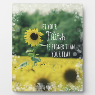 Placa Expositora Inspirador: Que tu fe sea más grande que el miedo