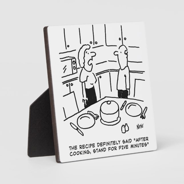 Placa Expositora Instrucciones de recetas seguidas de cocinar en un (Anverso)