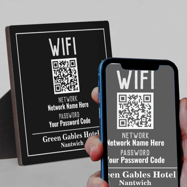 Placa Expositora Instrucciones WiFi con código QR (Subido por el creador)