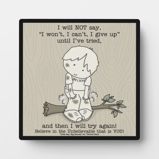 Placa Expositora Intentaré de Nuevo (Frente)