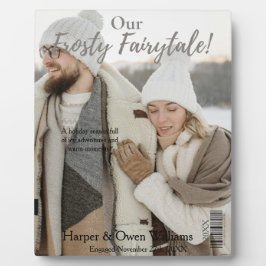 Placa Expositora Invitación de compromiso de portada de la revista 