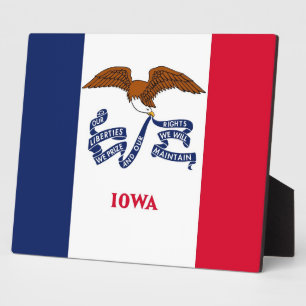 Placa Expositora Iowa State Flag Plaque