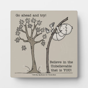 Placa Expositora Ir adelante e intentar