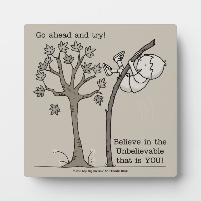 Placa Expositora Ir adelante e intentar (Frente)