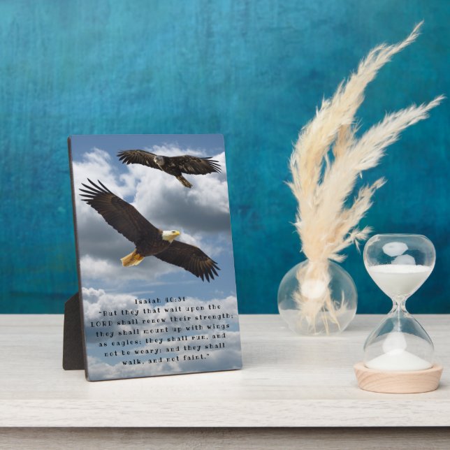 PLACA EXPOSITORA ISAIAH 40:31 (Lado)