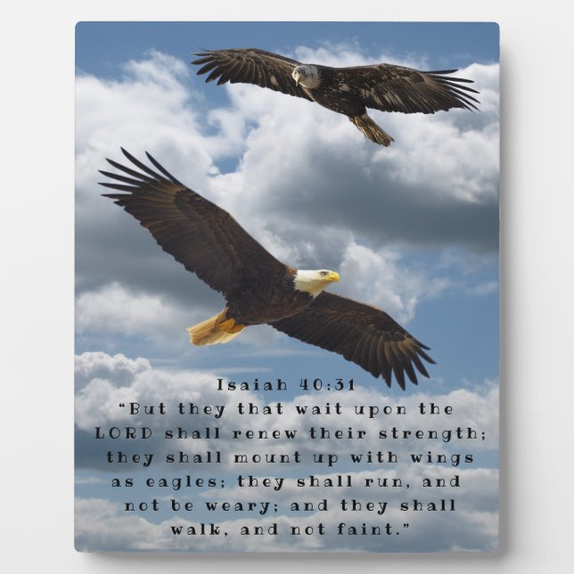 PLACA EXPOSITORA ISAIAH 40:31 (Frente)