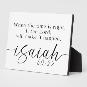 Placa Expositora Isaiah 60:22 Farmhouse Bible Scripture Sign