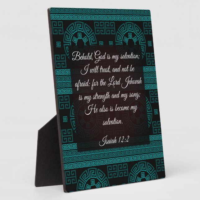 Placa Expositora Isaías 12:2 (Lado)