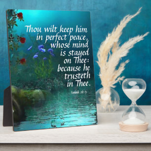 Placa Expositora Isaías 26:3