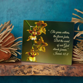 Placa Expositora Isaías 40:8 Inspirador