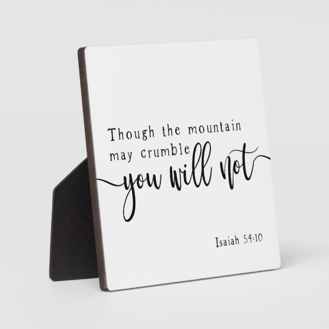 Placa Expositora Isaías 54:10 Rótulo de granja de escrituras bíblic (Anverso)