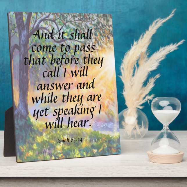 Placa Expositora Isaías 65:24 (Lado)