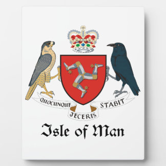 Placa Expositora ISLA DE MAN - emblema/bandera/símbolo/escudo de ar