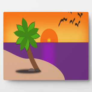 PLACA EXPOSITORA ISLA TROPICAL