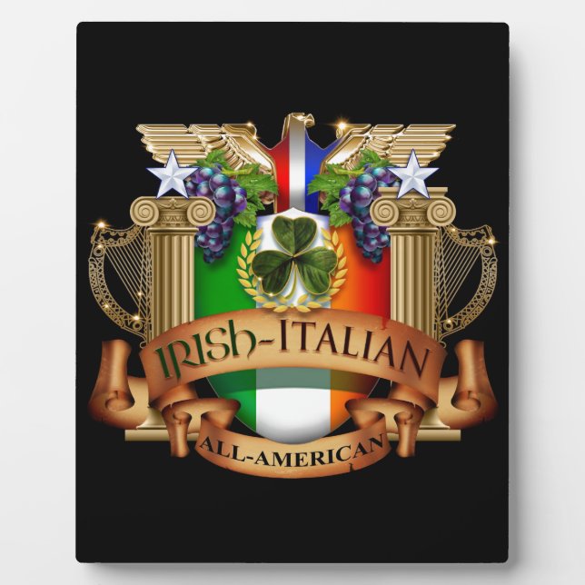 Placa Expositora Italiano irlandés y americano (Frente)
