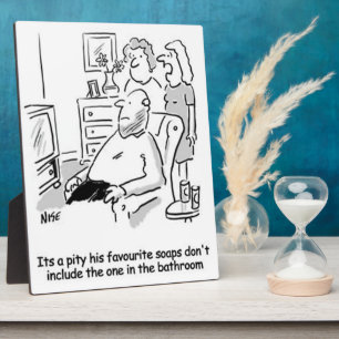 Placa Expositora Jabones de TV favoritos. Divertido