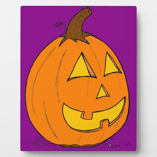 Placa Expositora Jack o' Lantern Purple Plaque (Frente)