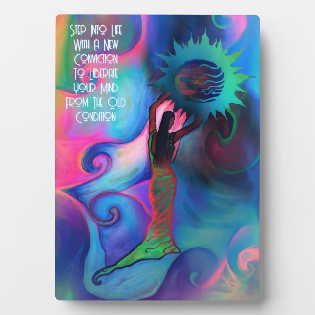 Placa Expositora JADE Liberation Tabletop Plaque con Easel (Frente)