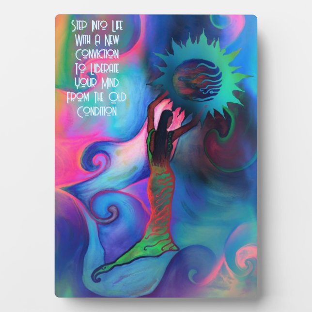 Placa Expositora JADE Liberation Tabletop Plaque con Easel (Frente)