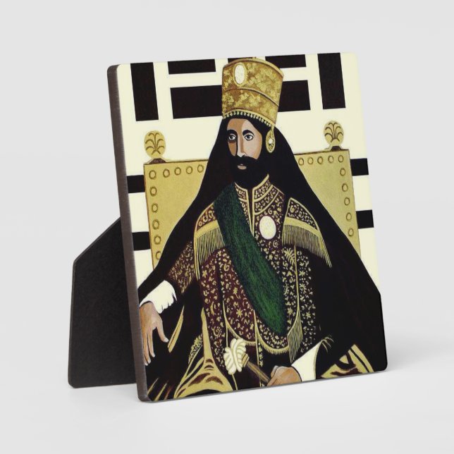 Placa Expositora Jah Rastafari Haile Selassie HIM Rasta  (Anverso)