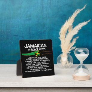 Placa Expositora Jamaicanos mezclados con Jamaica orgullosos 