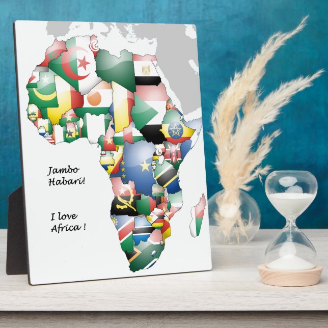 Placa Expositora ¡Jambo Habari África! Amo África (Lado)