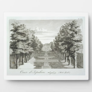 Placa Expositora Jardines de Tshehar-Bagh, Isfahan, de 'Voyages du
