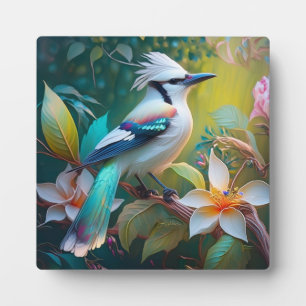 Placa Expositora Jay Crested Verde azulada Winged