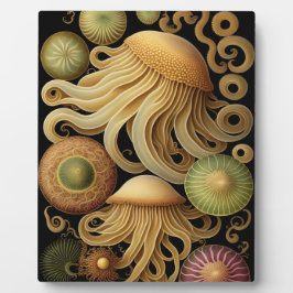 Placa Expositora Jellyfish | Arte moderno de la tabletop haeckel