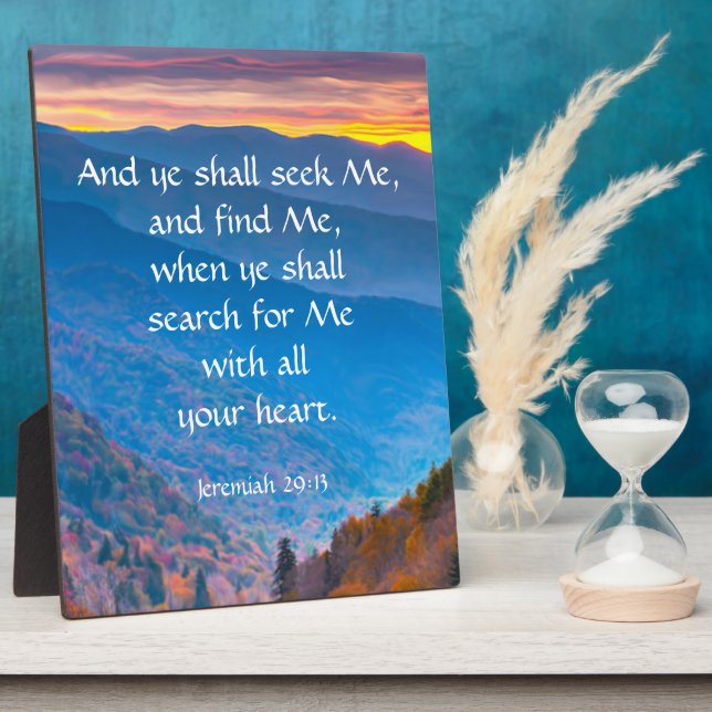 Placa Expositora Jeremías 29:13 (Lado)