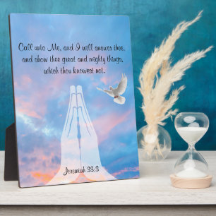 Placa Expositora Jeremías 33:3 Plaque