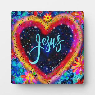 Placa Expositora Jesús Color Corazón Inspiradora Inespiritividad Es