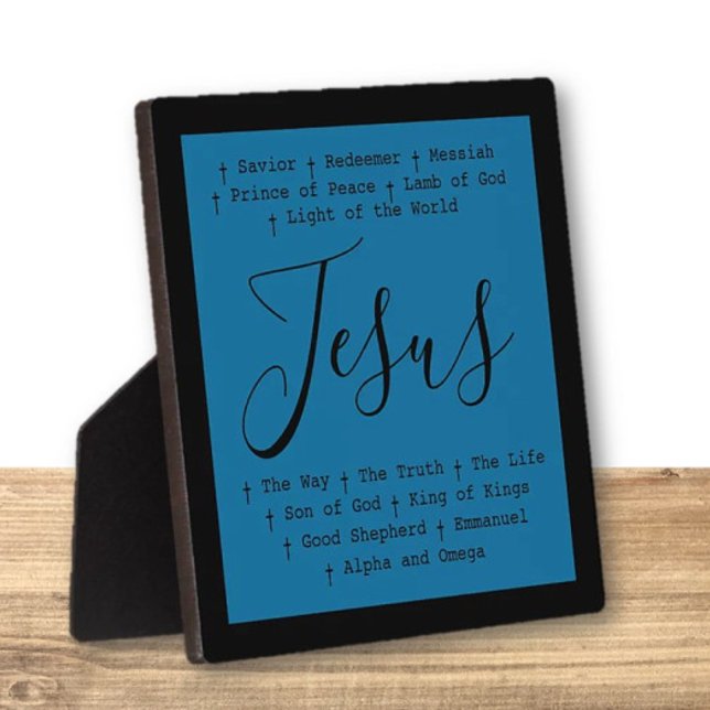 Placa Expositora "Jesús es" una mesa de fe cristiana basada en (Subido por el creador)