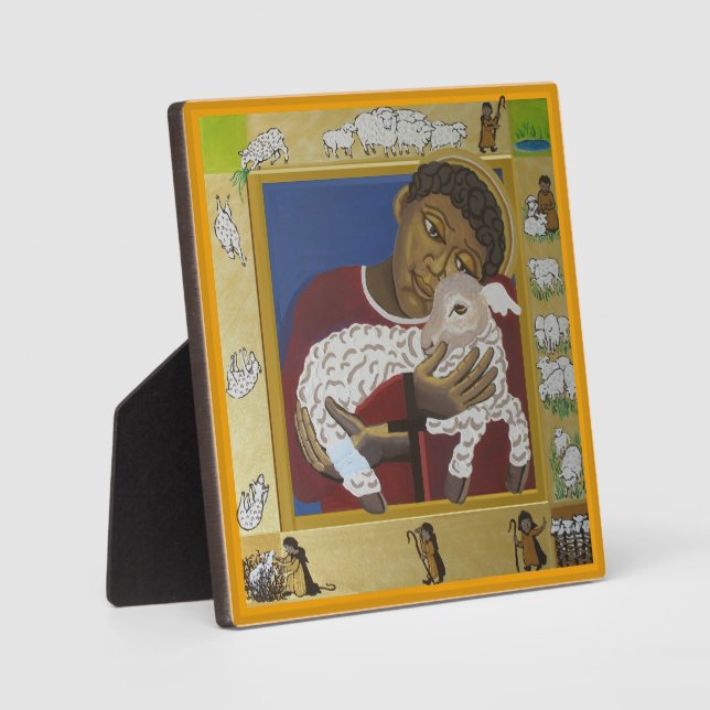 Placa Expositora Jesus Good Shepherd (Anverso)