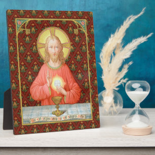 Placa Expositora Jesús instituyendo la Santa Comunión (SAU 045) 8"x