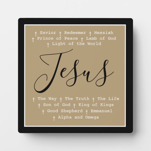 Placa Expositora "Jesus is" Christian faith tabletop based (Frente)
