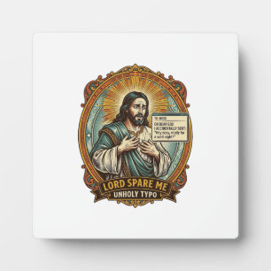 Placa Expositora Jesús Mala Mensaje De Autocorrección Jefe Vergonzo