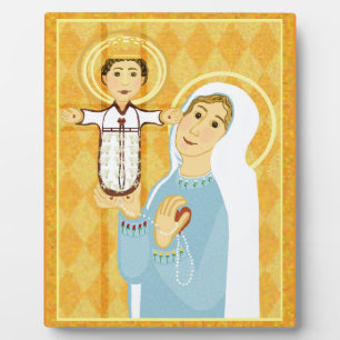 Placa Expositora Jesús y Mary Rosary