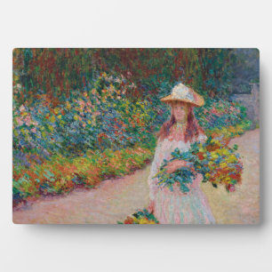 Placa Expositora Jeune fille dans le jardin de Giverny, 1888